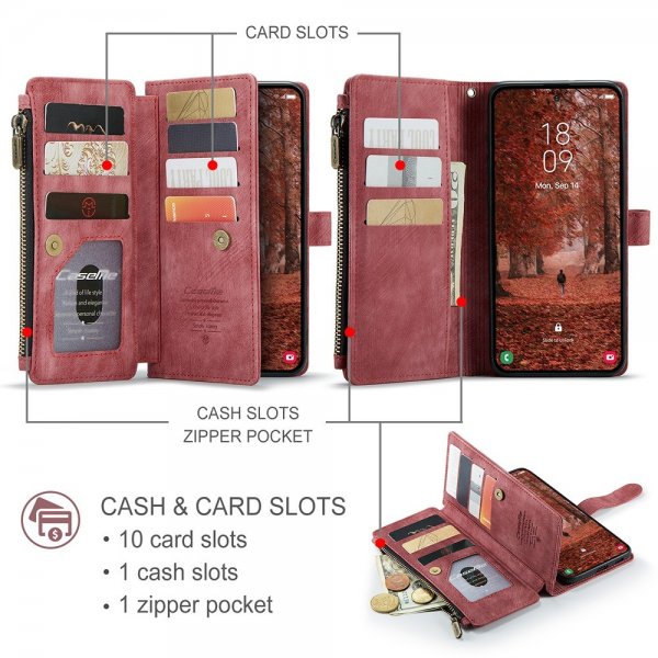 CaseMe Samsung Galaxy S26 -kotelo, C30-sarja, punainen