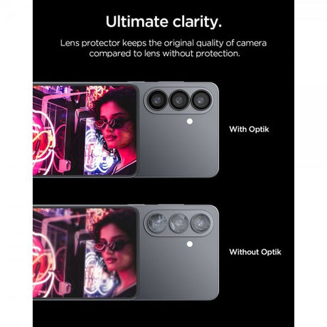 Spigen Samsung Galaxy S26 Kamerasuojus GLAS.tR EZ Fit Optik Pro 2-pakkaus Musta
