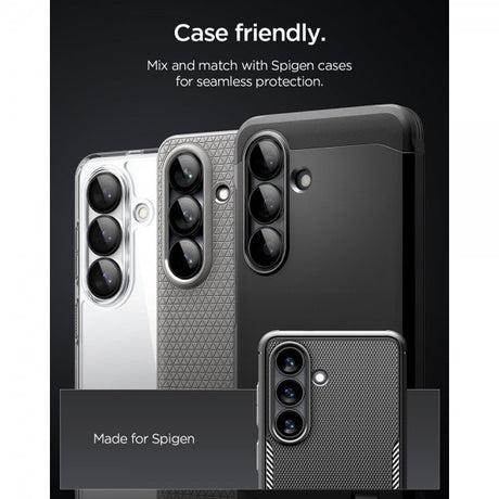 Spigen Samsung Galaxy S26 Kamerasuojus GLAS.tR EZ Fit Optik Pro 2-pakkaus Musta