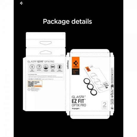 Spigen Samsung Galaxy S26 Kamerasuojus GLAS.tR EZ Fit Optik Pro 2-pakkaus Musta
