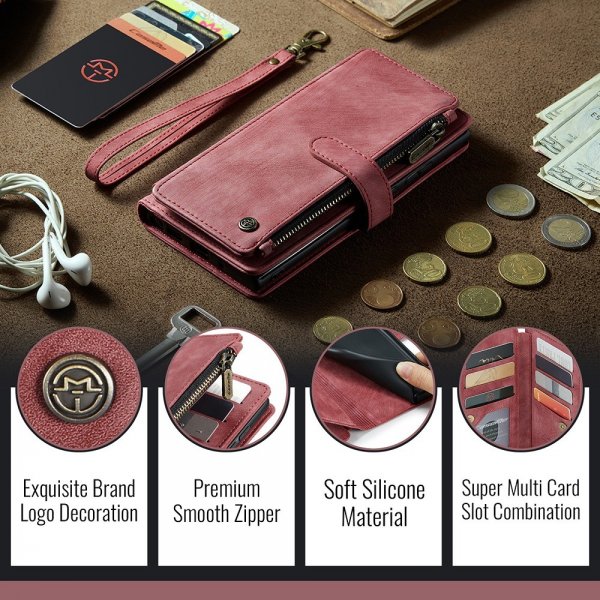 CaseMe Samsung Galaxy S26 Plus -suojakotelo C30-sarja, punainen