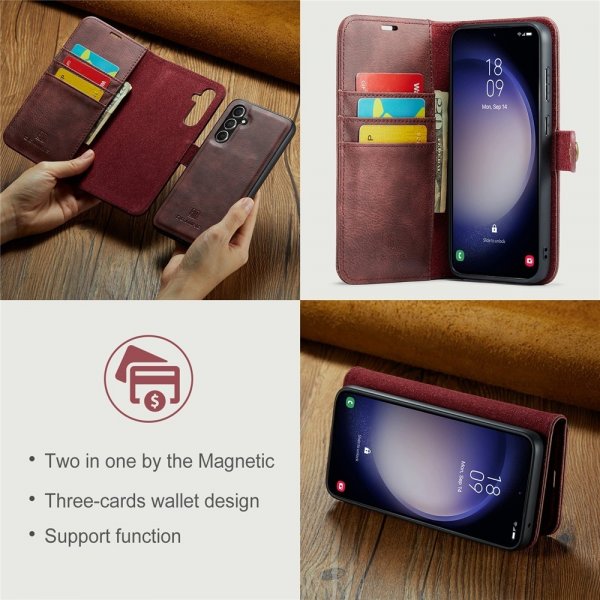 Dg.Ming Samsung Galaxy S26 Plus -kotelo irrotettavalla kuorella, punainen