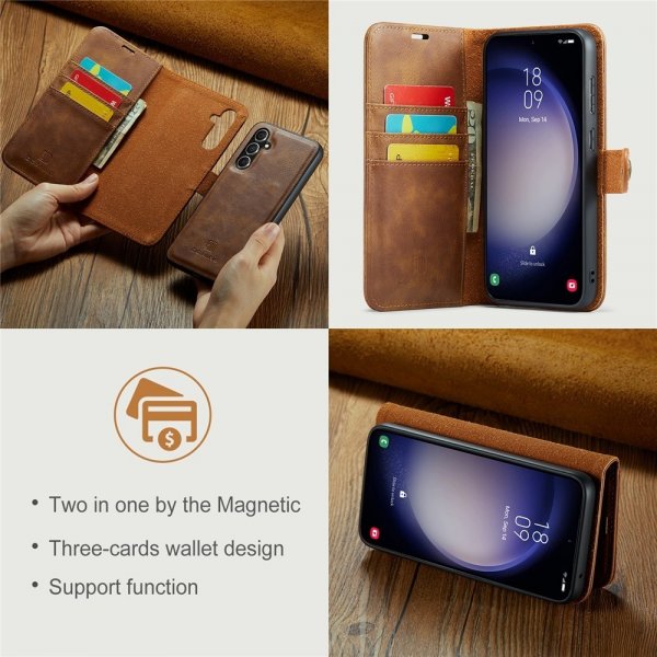 Dg.Ming Samsung Galaxy S26 Plus -kotelo irrotettavalla kuorella, ruskea