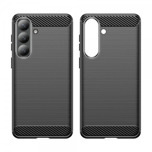 Samsung Galaxy S26 Plus Kuori Harjattu hiilikuitukuvio Musta