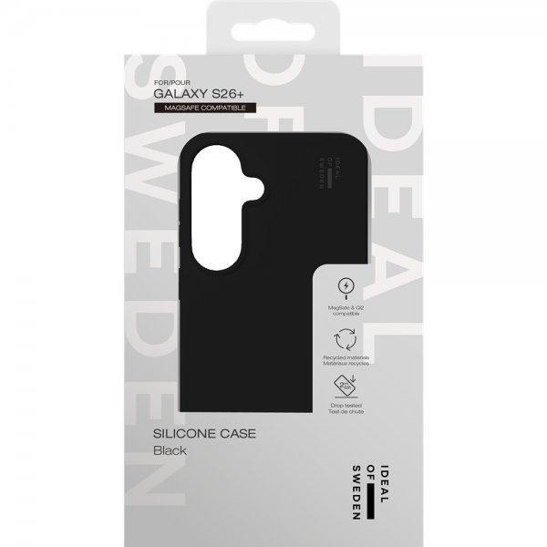 Ideal of Sweden Samsung Galaxy S26 Plus -silikonikuori MagSafe, musta