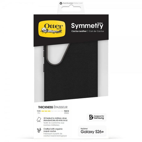 Otterbox Samsung Galaxy S26 Plus -suojakuori Symmetry Cactus Leather MagSafe, musta