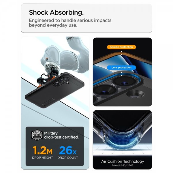 Spigen Samsung Galaxy S26 Plus -suojakuori Tough Armor MagFit, musta