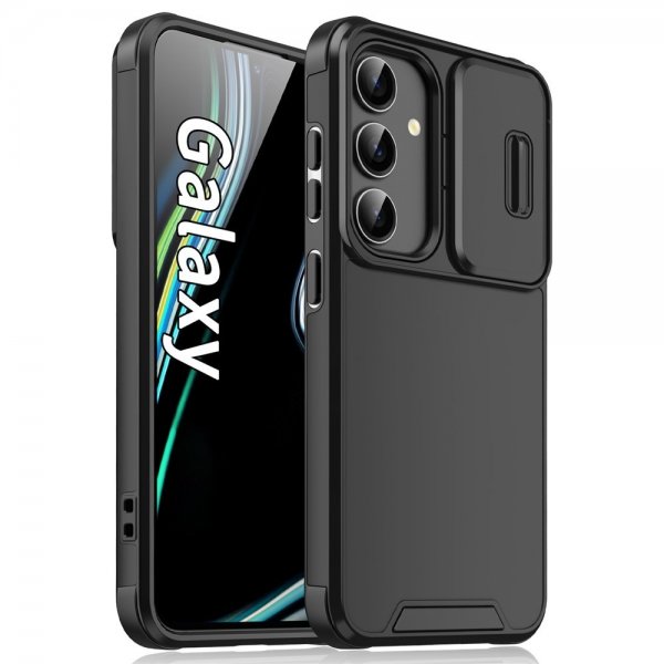 Samsung Galaxy S26 Kuori Kamerasuoja Liukuva Musta