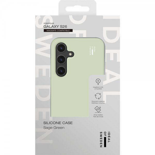Ideal of Sweden Samsung Galaxy S26 Kuori Silicone Case MagSafe Sage Green