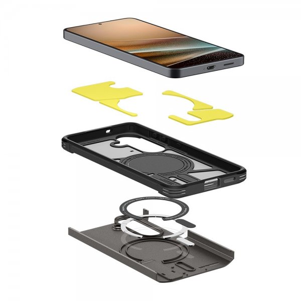 Spigen Samsung Galaxy S26 -suojakuori Tough Armor MagFit Gunmetal