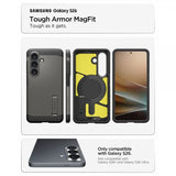 Spigen Samsung Galaxy S26 -suojakuori Tough Armor MagFit Gunmetal
