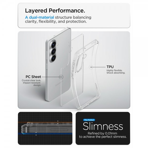Spigen Samsung Galaxy S26 Kuori Ultra Hybrid Crystal Clear
