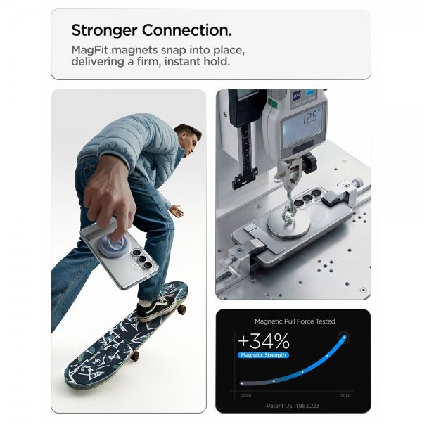 Spigen Samsung Galaxy S26 Kuori Ultra Hybrid S MagFit Clear White