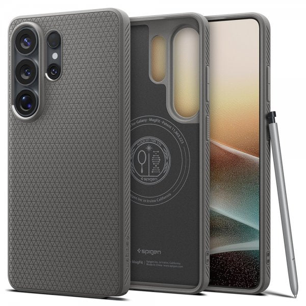Spigen Samsung Galaxy S26 Ultra -kuori Liquid Air MagFit Marble Gray