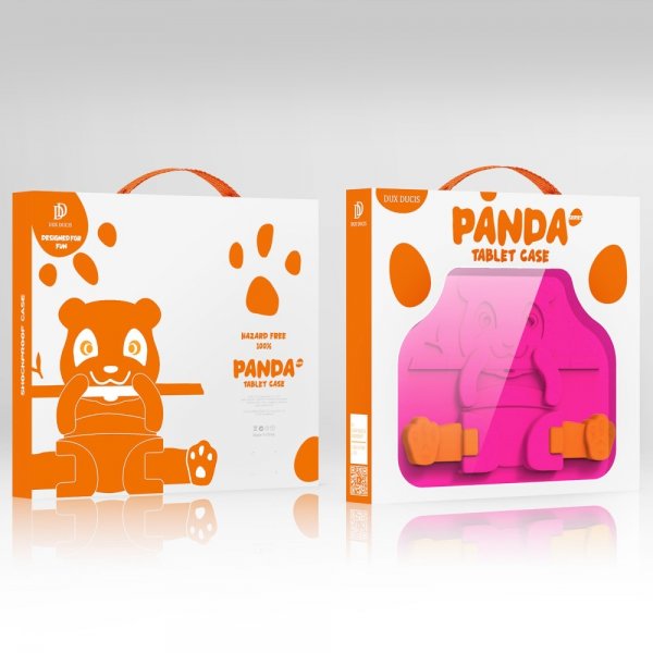 Dux Ducis Samsung Galaxy Tab A9 Plus -suojakotelo Panda Magenta