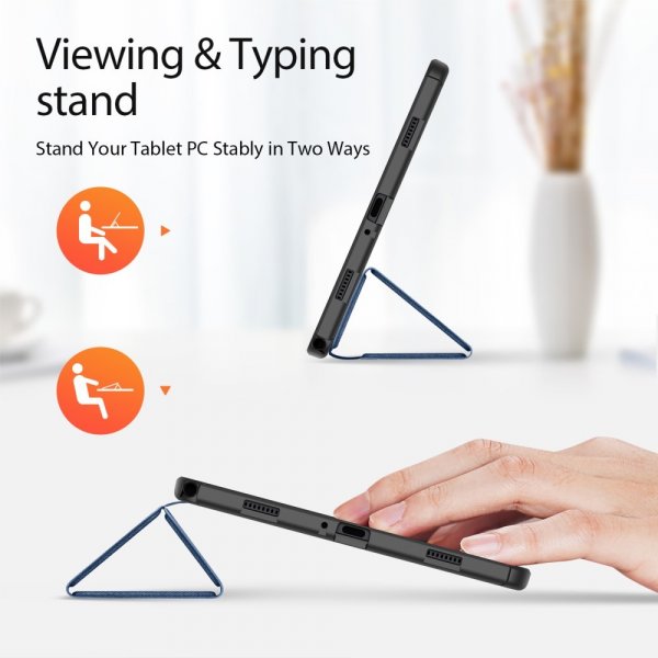 Dux Ducis Samsung Galaxy Tab A9 Plus -kotelo, DOMO-sarja, sininen