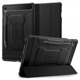 Spigen Samsung Galaxy Tab S10 FE Rugged Armor Pro -suojakuori, mattamusta