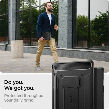 Spigen Samsung Galaxy Tab S10 FE Plus -kotelo, Rugged Armor Pro, mattamusta