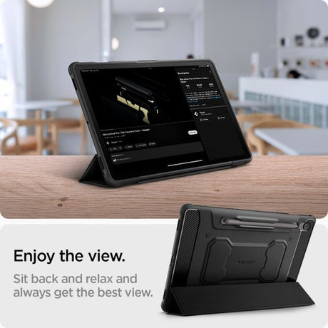 Spigen Samsung Galaxy Tab S10 FE Plus -kotelo, Rugged Armor Pro, mattamusta