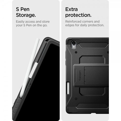 Spigen Samsung Galaxy Tab S11 Suojakuori Tough Armor Pro Musta