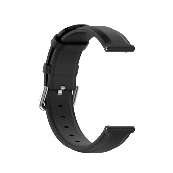 Samsung Galaxy Watch 20mm Ranneke Aitoa Nahkaa Musta