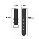 Samsung Galaxy Watch 20mm Ranneke Aitoa Nahkaa Musta