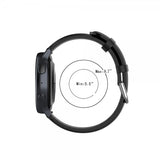 Samsung Galaxy Watch 20mm Ranneke Aitoa Nahkaa Musta