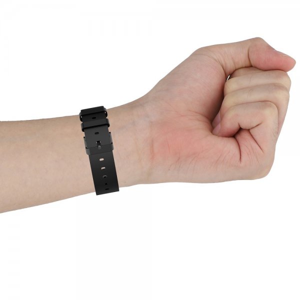 Samsung Galaxy Watch 20mm Ranneke Aitoa Nahkaa Musta