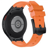 Samsung Galaxy Watch 20 mm Silikoniranneke, musta solki, oranssi