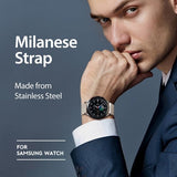 Dux Ducis Samsung Galaxy Watch 20mm Milanese-ranneke Starlight Silver