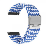 Samsung Galaxy Watch 20 mm ranneke nylon sininen valkoinen