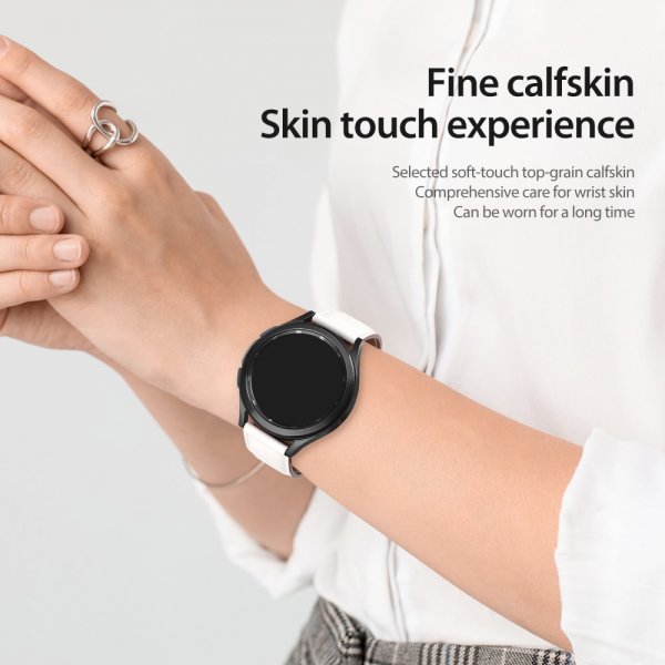 Dux Ducis Samsung Galaxy Watch 20mm Ranneke YA Series Valkoinen