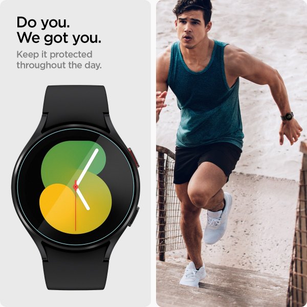 Spigen Samsung Galaxy Watch 4/5 44mm Näytönsuoja GLAS.tR EZ Fit 2-pack