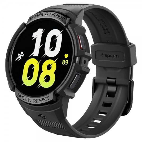 Spigen Samsung Galaxy Watch 6 44mm Kuori ja ranneke Rugged Armor Pro Musta
