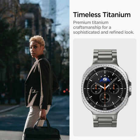 Spigen Samsung Galaxy Watch 8/9 40/44mm/Classic 46mm Ranneke Modern Fit Titaani Natural Titanium