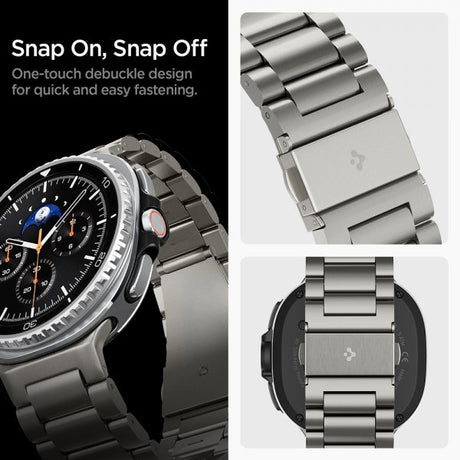Spigen Samsung Galaxy Watch 8/9 40/44mm/Classic 46mm Ranneke Modern Fit Titaani Natural Titanium