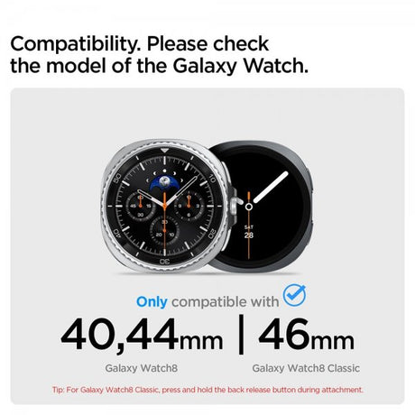 Spigen Samsung Galaxy Watch 8/9 40/44mm/Classic 46mm Ranneke Modern Fit Titaani Natural Titanium
