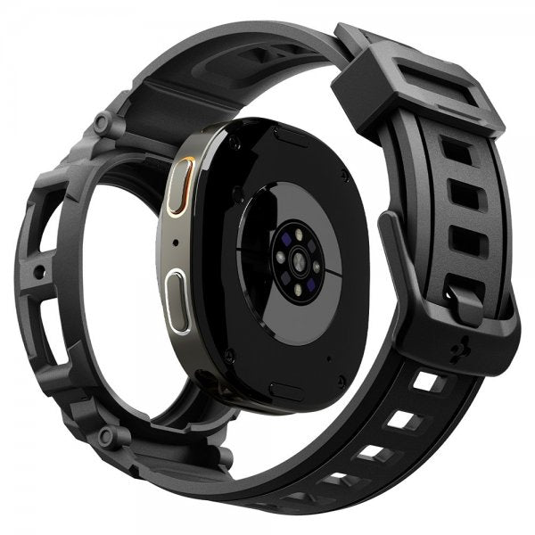 Spigen Samsung Galaxy Watch 8 40mm Ranneke ja Suojakuori Rugged Armor Pro Matte Black