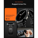 Spigen Samsung Galaxy Watch 8 40mm Ranneke ja Suojakuori Rugged Armor Pro Matte Black