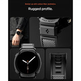 Spigen Samsung Galaxy Watch 8 40mm Ranneke ja Suojakuori Rugged Armor Pro Matte Black