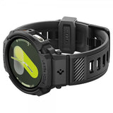 Spigen Samsung Galaxy Watch 8 40mm Ranneke ja Suojakuori Rugged Armor Pro Matte Black