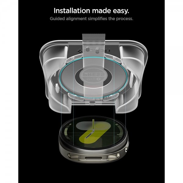 Spigen Samsung Galaxy Watch 8 44mm näytönsuoja GLAS.tR EZ Fit 2-pakkaus
