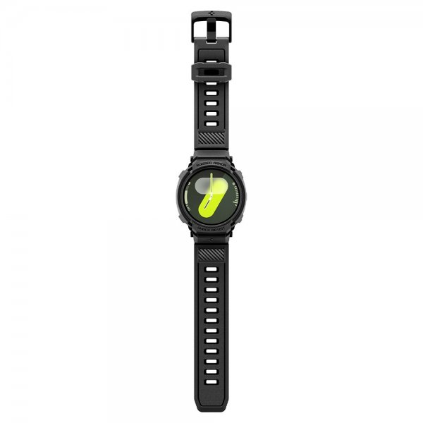 Spigen Samsung Galaxy Watch 8 44mm ranneke ja suojakotelo Rugged Armor Pro Matte Black