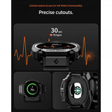 Spigen Samsung Galaxy Watch 8 44mm ranneke ja suojakotelo Rugged Armor Pro Matte Black