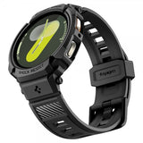 Spigen Samsung Galaxy Watch 8 44mm ranneke ja suojakotelo Rugged Armor Pro Matte Black