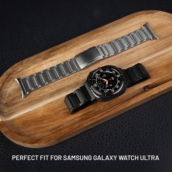 Kiinteä Samsung Galaxy Watch Ultra -ranneke titaaniranneke luonnollinen
