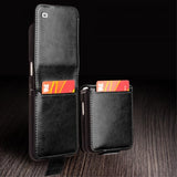 Qialino Samsung Galaxy Z Flip 5 Kotelo Aitoa Nahkaa Musta
