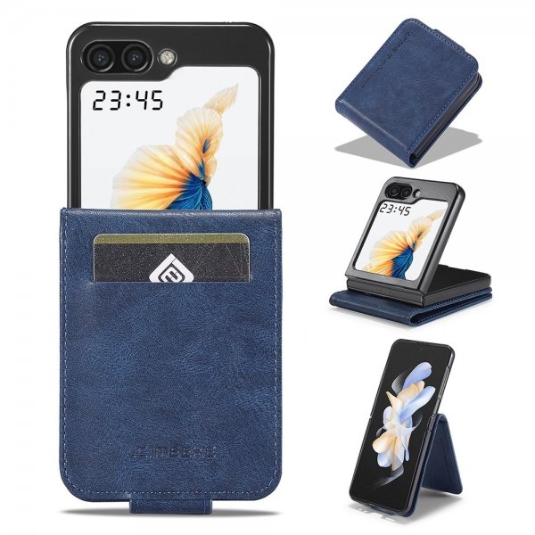 Lc.Imeeke Samsung Galaxy Z Flip 6/Flip 7 FE suojakuori korttipaikalla, sininen