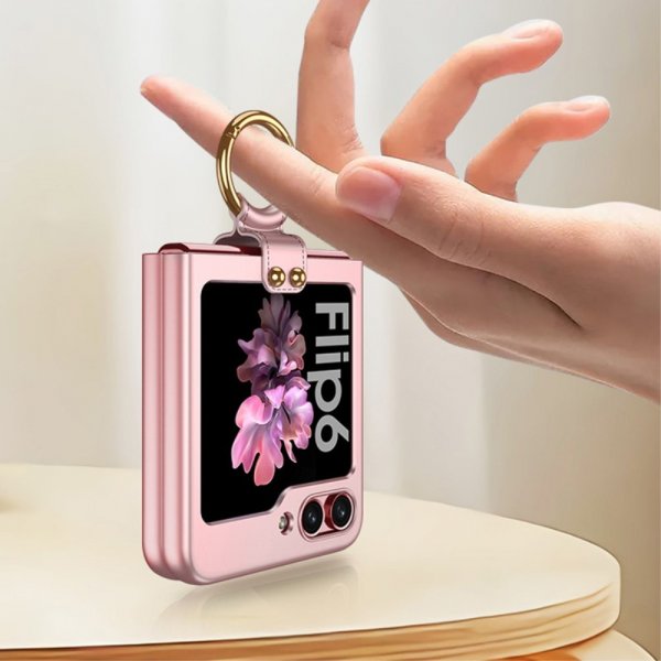 GKK Samsung Galaxy Z Flip 6/Flip 7 FE kuori sormuspidikkeellä, harmaa