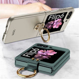 GKK Samsung Galaxy Z Flip 6/Flip 7 FE Kuori Sormussuojus Ruusukulta